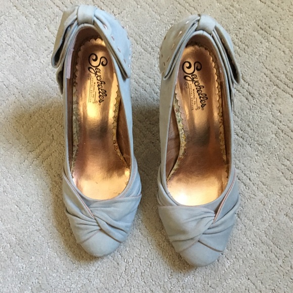 Seychelles gray leather heels - Picture 1 of 5